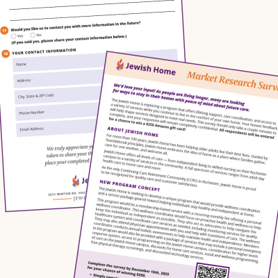Sample CCaH market research surveys