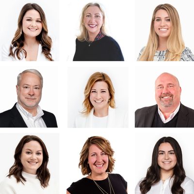 Formal headshots of the 9 Rally team members, including Candice Yagmin in the bottom row, center.