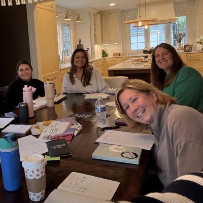 Candice and team members working on a client project